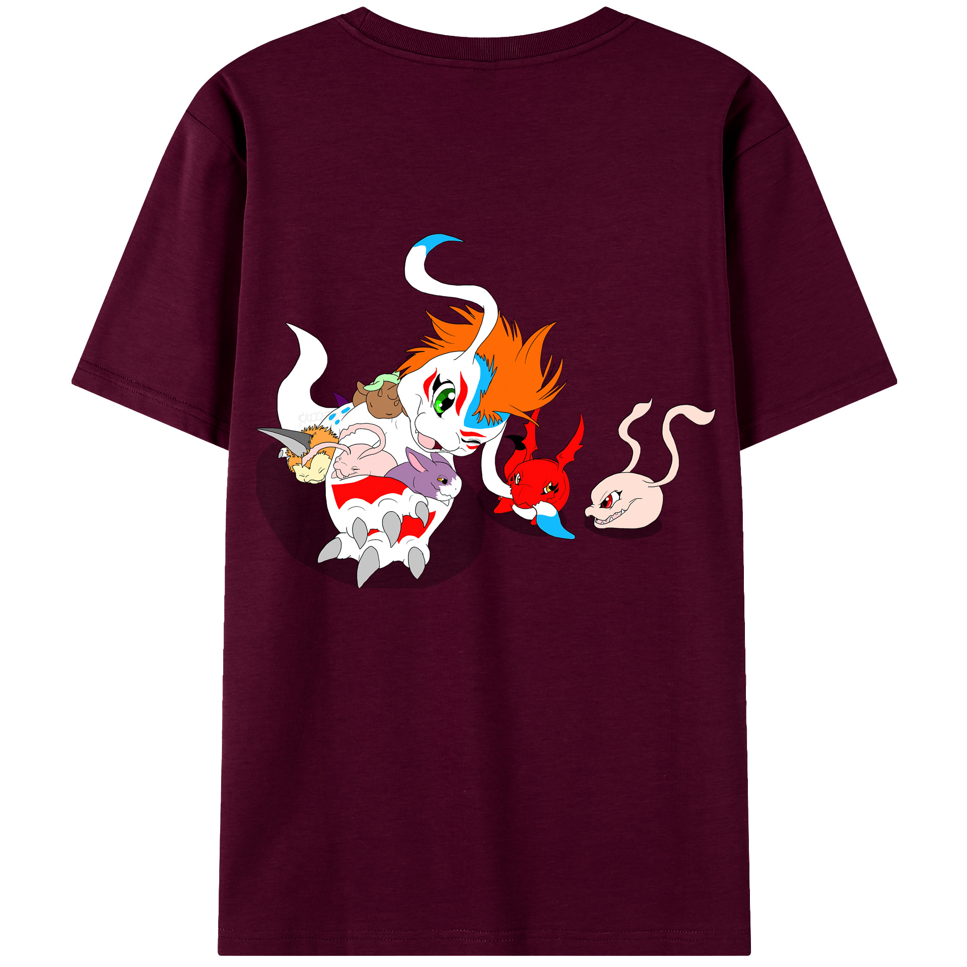 （画像用） Digimon デジタルモンスター/デジモン レディース半袖Tシャツ(バックプリント)